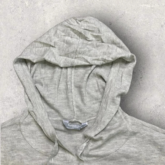 Member's Mark Women's Rib Trim Luxe Cashmere Blend Hoodie Gray Sizes SMALL & MED - Picture 3 of 5